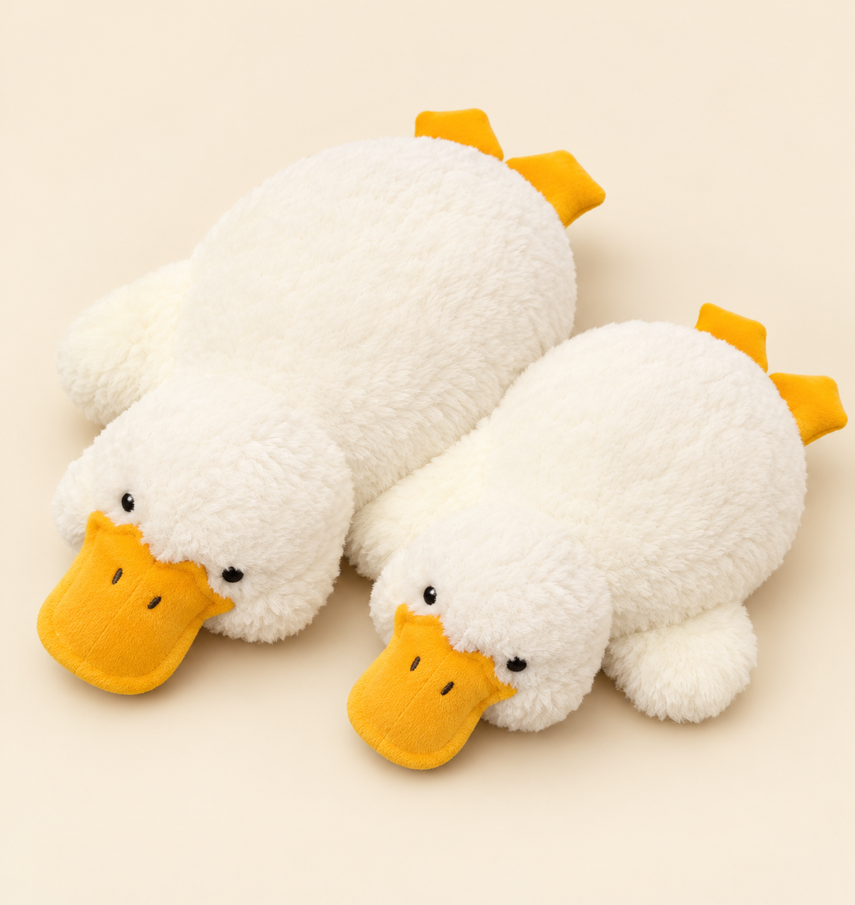 Peluche Pato Abrazzo, tamaños pequeño y mediano